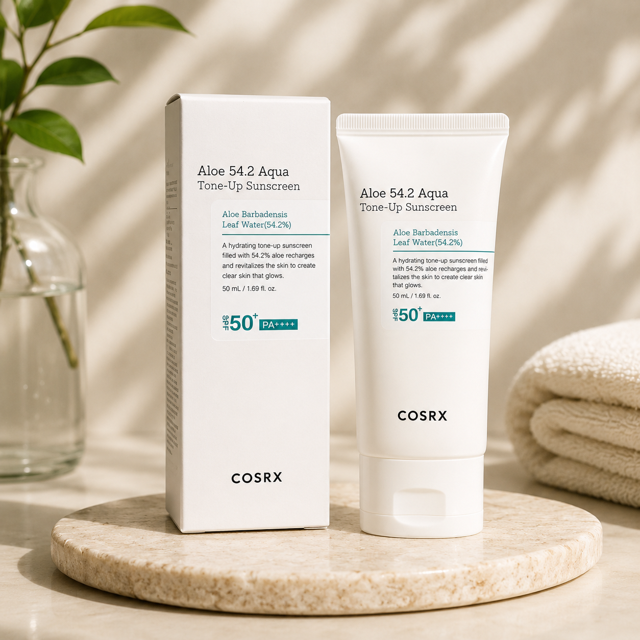 Cosrx Aloe 54.2 Aqua Tone-Up Sunscreen SPF50+ PA++++ 50 ml