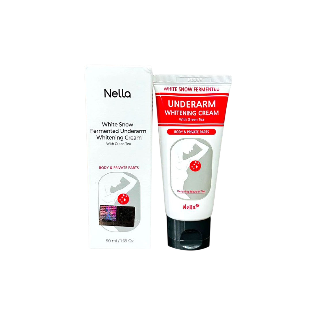Nella White Snow Fermented Underarm Whitening Cream White Green Tea 50ml