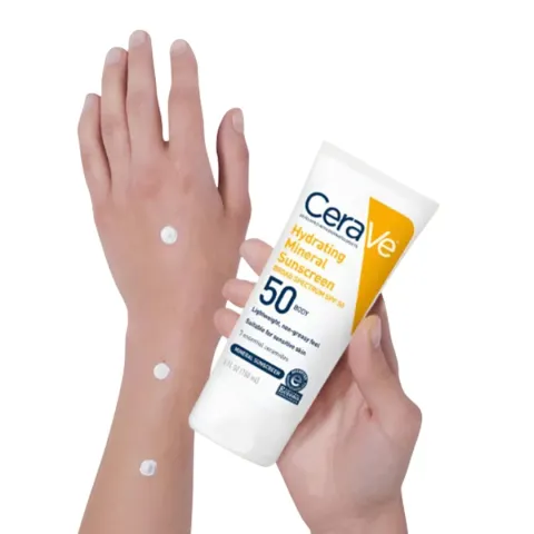 CeraVe Hydrating Mineral Sunscreen SPF 50 Body Lotion 150ml - 4