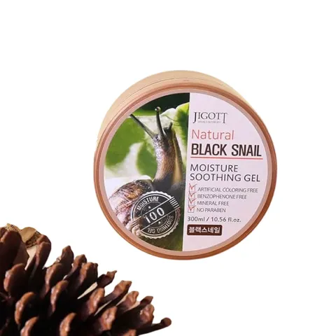 Jigott Natural Black Snail Moisture Soothing Gel 300 ml - 4