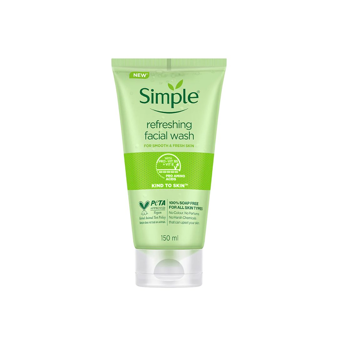 Simple Kind to Skin Refreshing Facial Wash with Vitamin B5+E