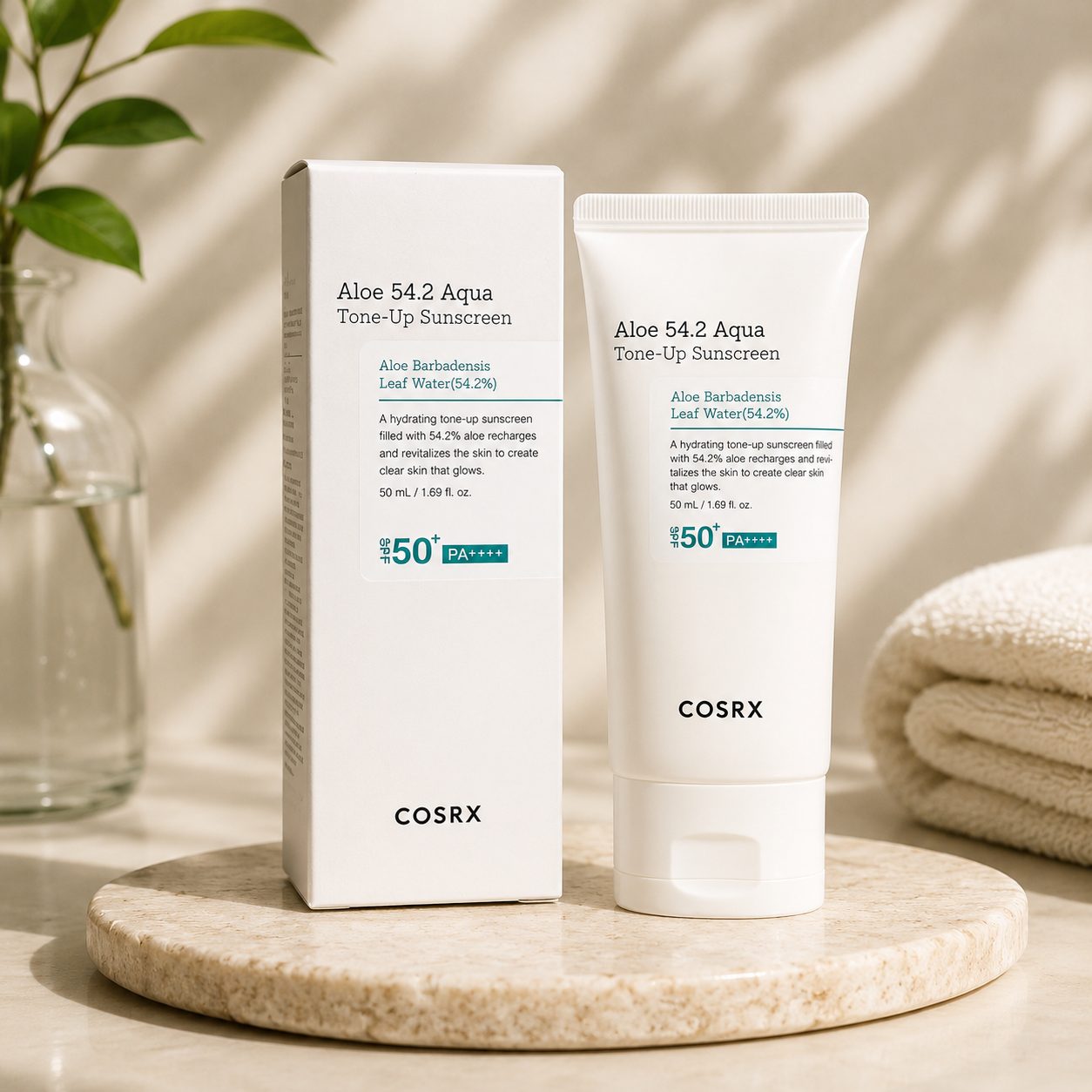 Cosrx Aloe 54.2 Aqua Tone-Up Sunscreen SPF50+ PA++++ 50 ml