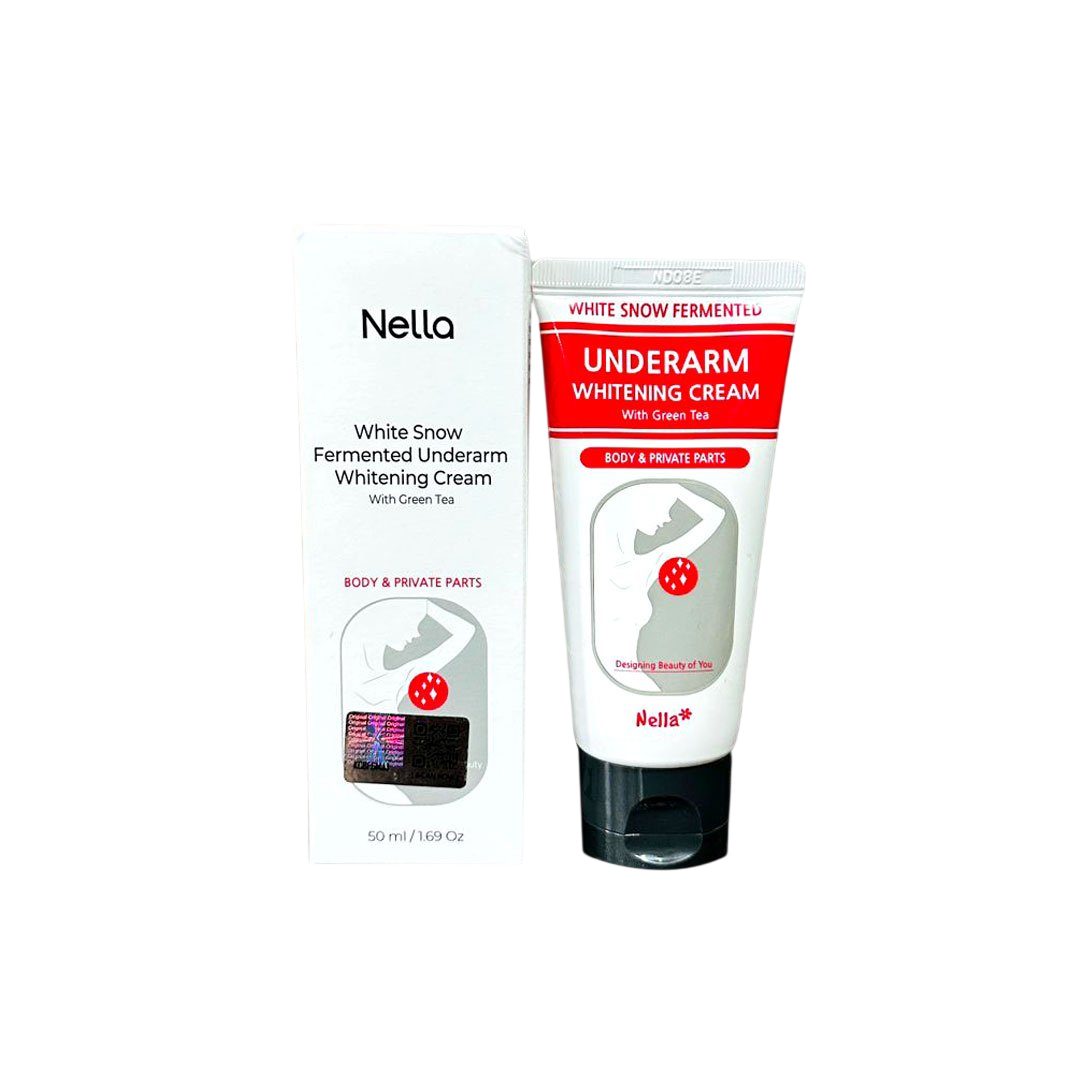 Nella White Snow Fermented Underarm Whitening Cream White Green Tea 50ml